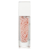 Gel makeup base with rosy pearls for brightening dull skin, camouflaging imperfections, and providing a matte finish.