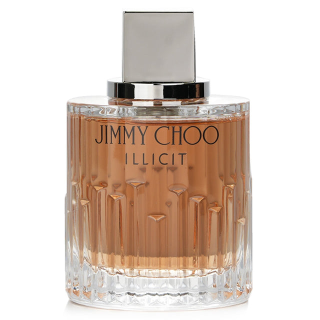 Jimmy Choo Illicit Eau De Parfum Spray 100ml, a floral fragrance with notes of ginger, rose, and sandalwood for sophisticated women.