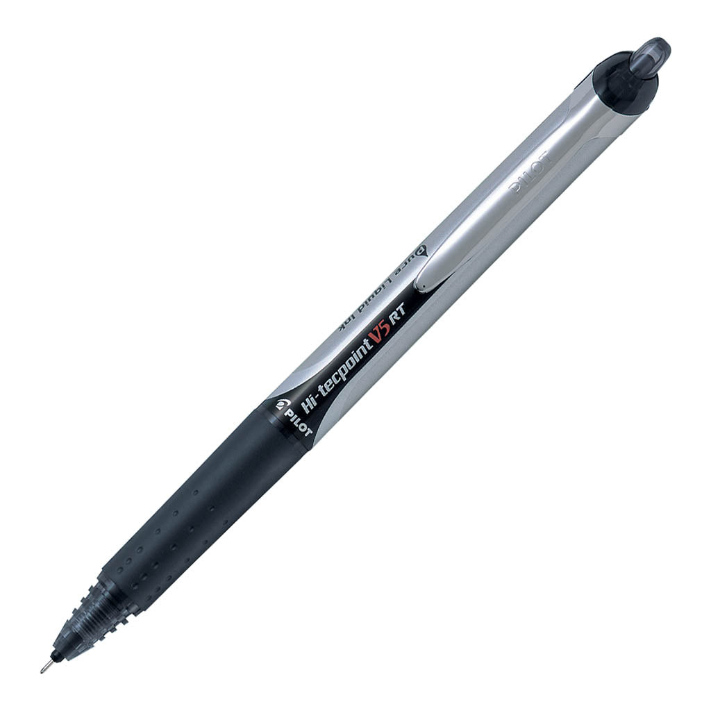 Pilot Hi-Tec V5Rt Retractable Extra Fine Black  - (Set of 12 )