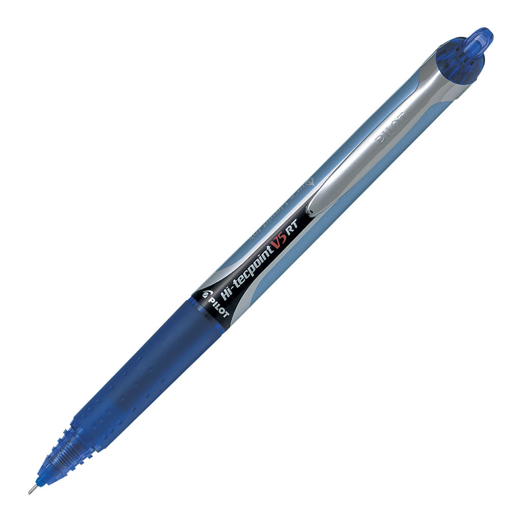 Pilot Hi-Tec V5Rt Retractable Extra Fine Blue - (Set of 12)