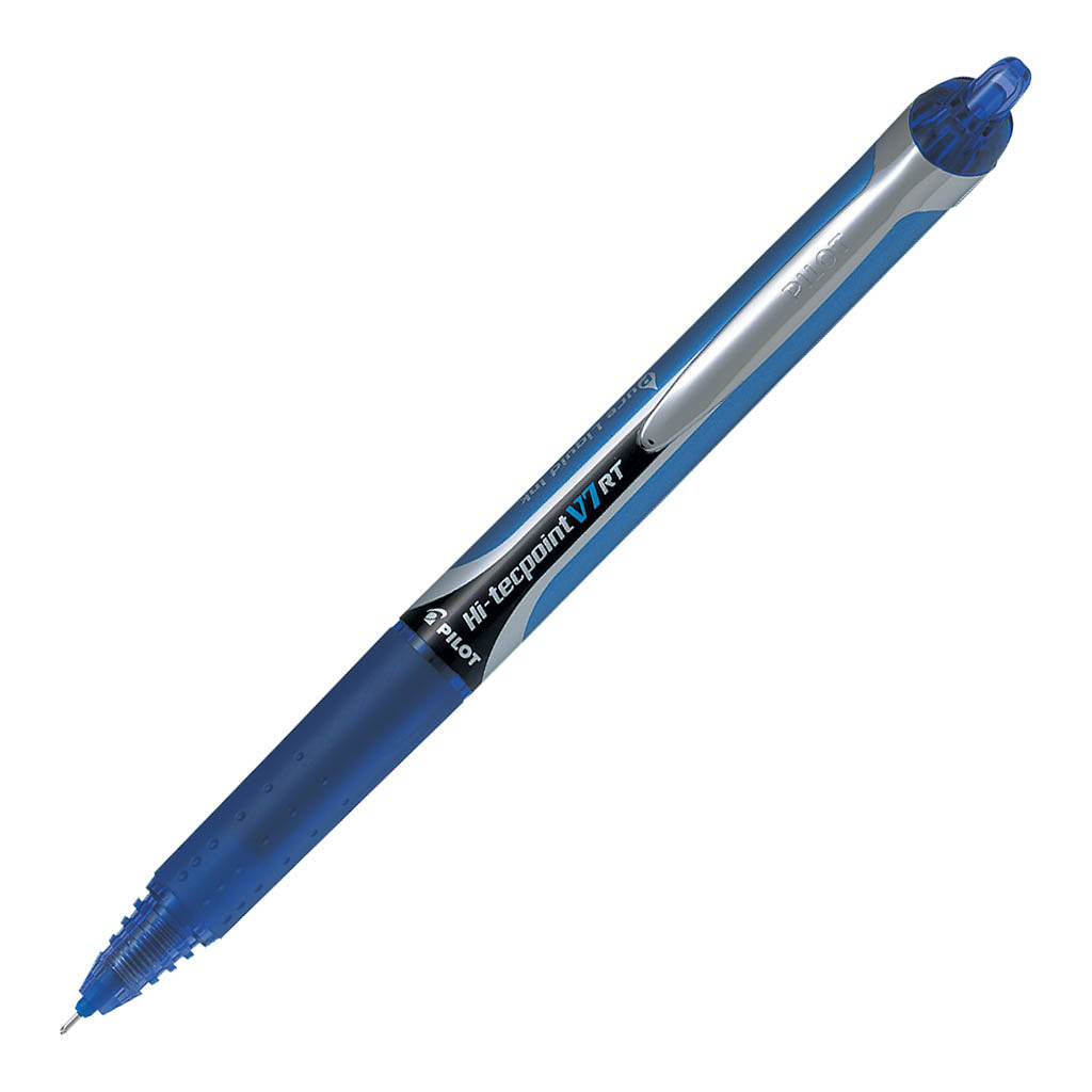 Pilot Hi-Tec V7Rt Retractable Fine Blue - (Set of 12)