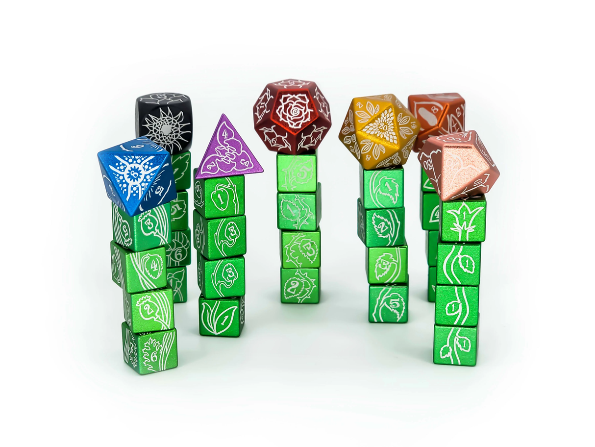 Level Up Dice: the Garden Flower Tower Set