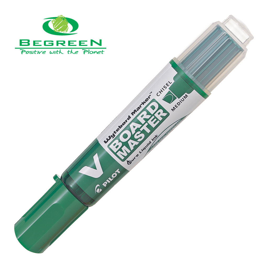 Pilot Marker V Board Chisel Medium Tip Green - (Set of 10)