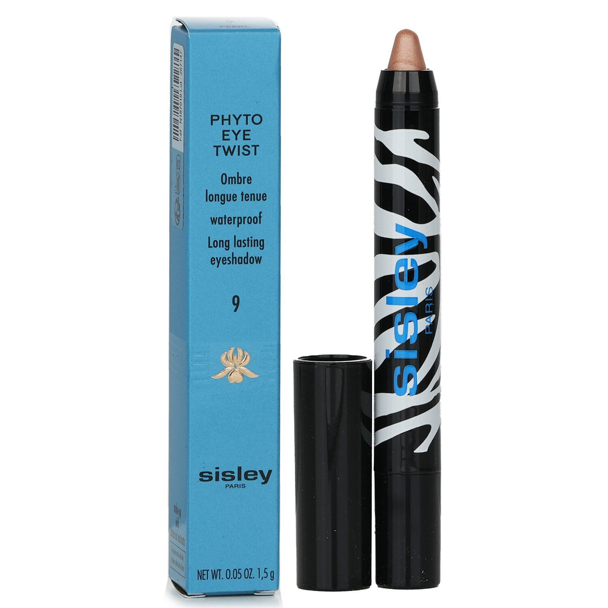 Sisley Phyto Eye Twist #9 Pearl, a jumbo pencil for easy application of vibrant waterproof eye shadow and eyeliner.