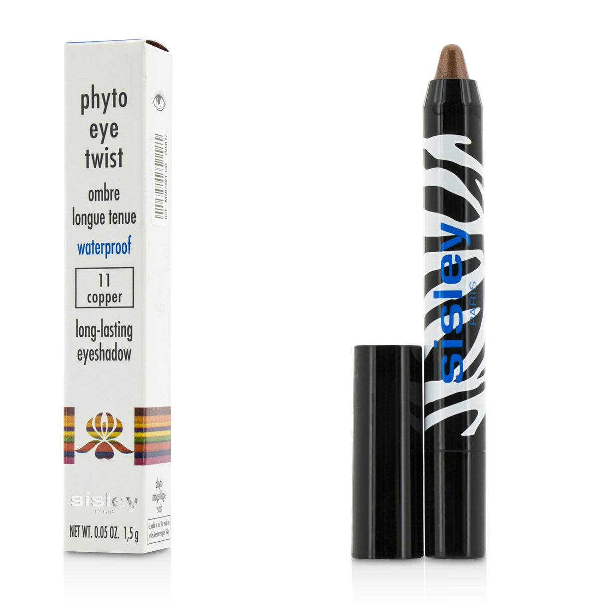 Sisley Phyto Eye Twist in #11 Copper, a dual-purpose eye shadow and eyeliner with a waterproof formula for vibrant color.