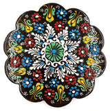 Set of 3 Turkish handpainted trivets, 18cm, featuring vibrant, unique designs for hot pots and stylish table protection.