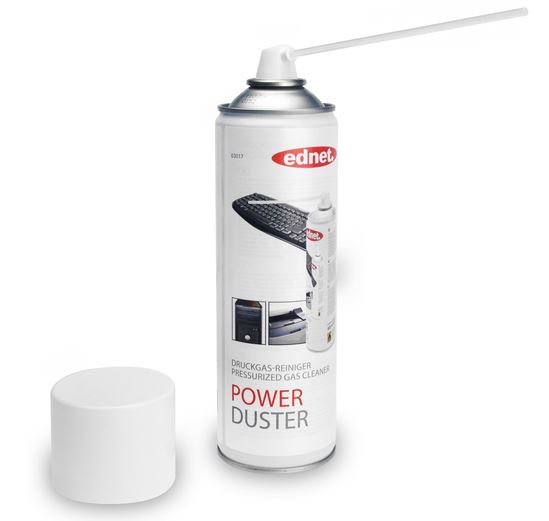 High-pressure spray duster in a 400ml can, ideal for cleaning electronics and hard-to-reach areas, eco-friendly design.