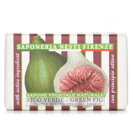 Nesti Dante Green Fig Natural Soap: Luxurious 150g bar infused with energizing fig scent, perfect for gently cleansing skin.