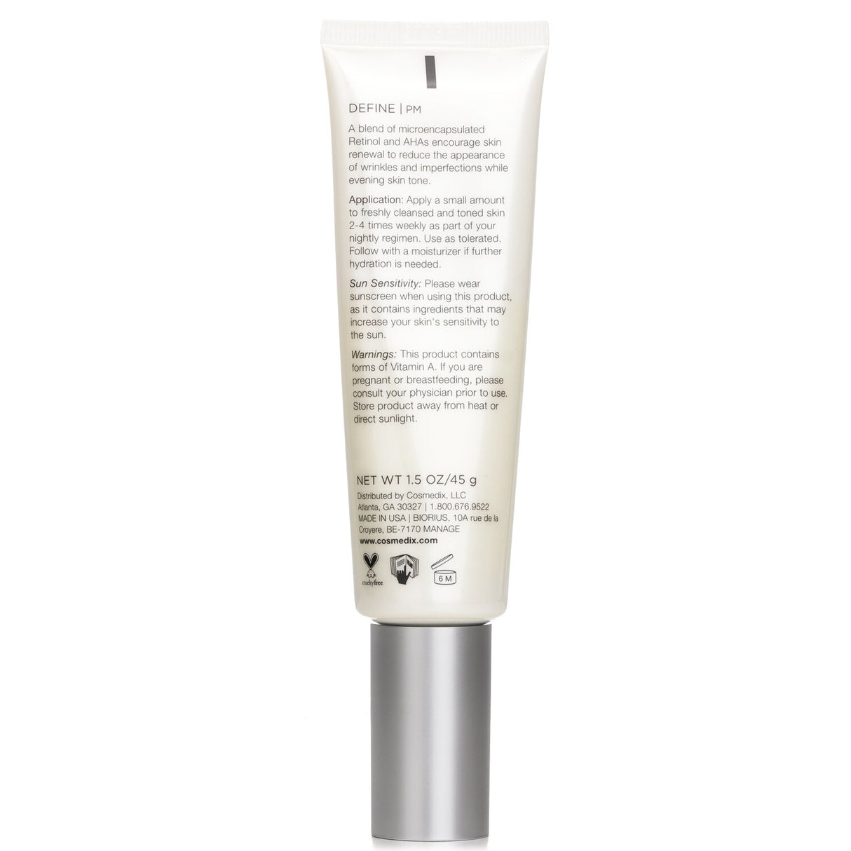 CosMedix Define Age-Defying Treatment With Hydroxy Acids & Retinol 45g/1.5oz