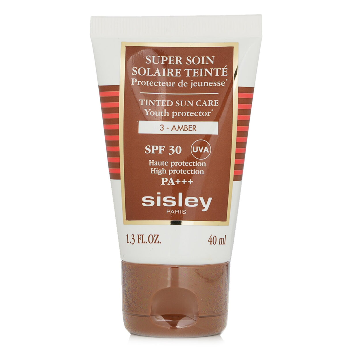 Tinted facial cream with SPF 30, enriched with Vitamin E, Edelweiss, and Shea Butter for sun protection and hydration.