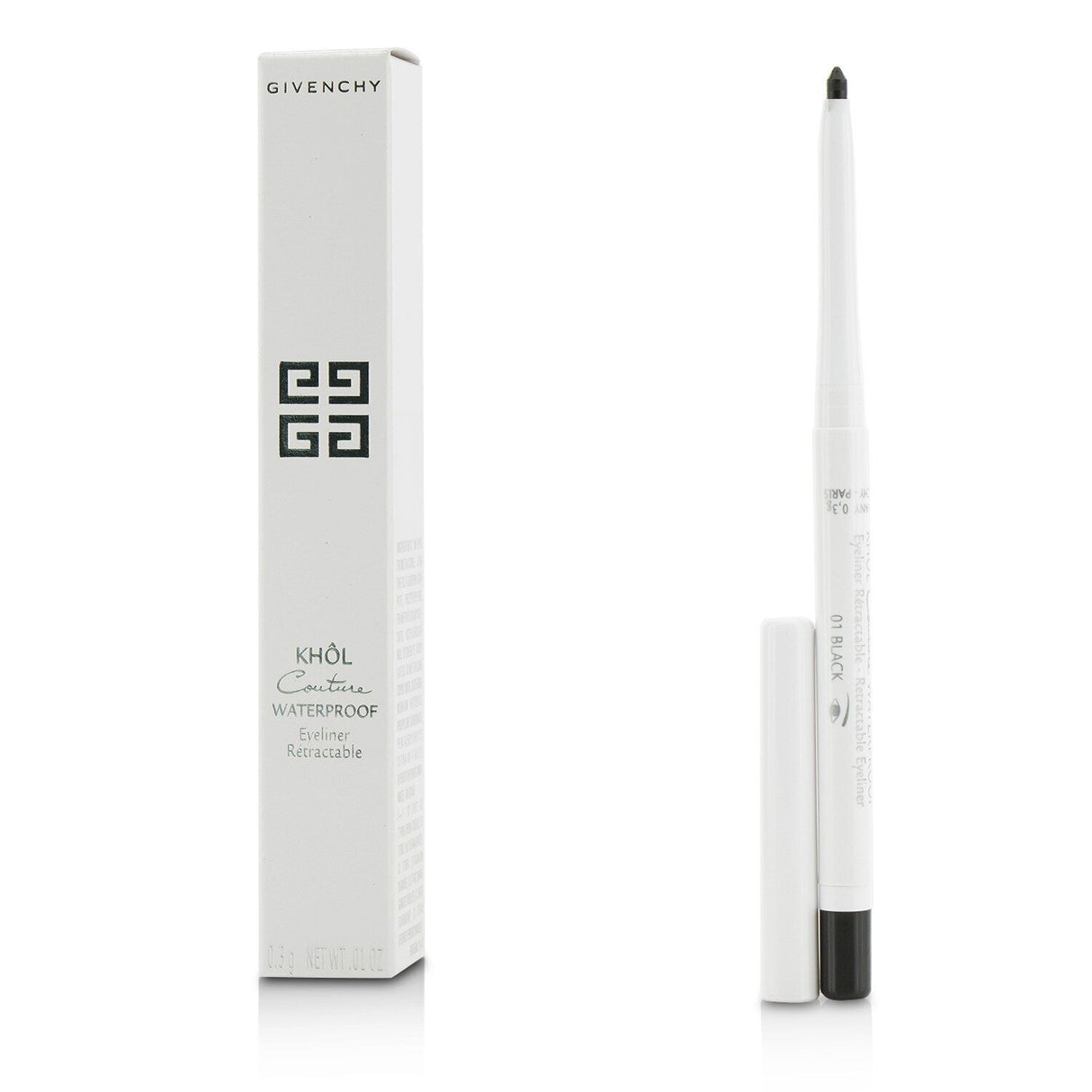 Givenchy - Khol Couture Waterproof Retractable Eyeliner - # 01 Black  - 0.3g/0.0