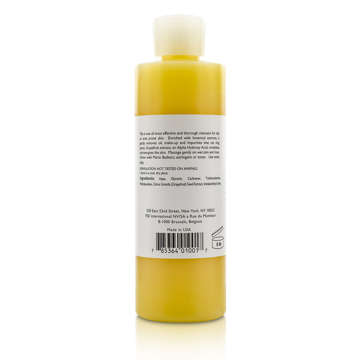 Mario Badescu's Botanical Facial Gel in 236ml, a non-foaming cleanser for oily skin, removes makeup and controls excess oil.