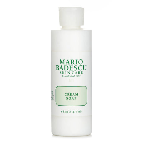 Mario Badescu Cream Soap: ultra-mild facial cleanser for all skin types, gently removes makeup while maintaining moisture.