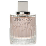 Elegant bottle of Jimmy Choo Illicit Flower Eau De Toilette, showcasing floral woody fragrance notes for the modern woman.