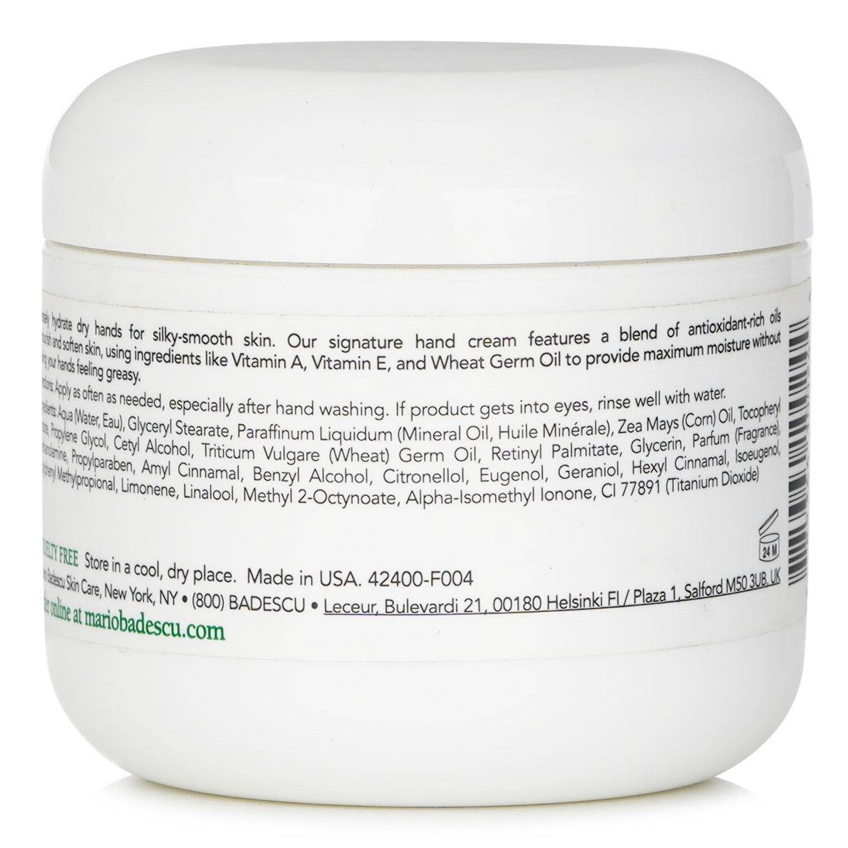 Mario Badescu's Special Hand Cream, enriched with Vitamin E, offers intense hydration for smooth, soft hands.