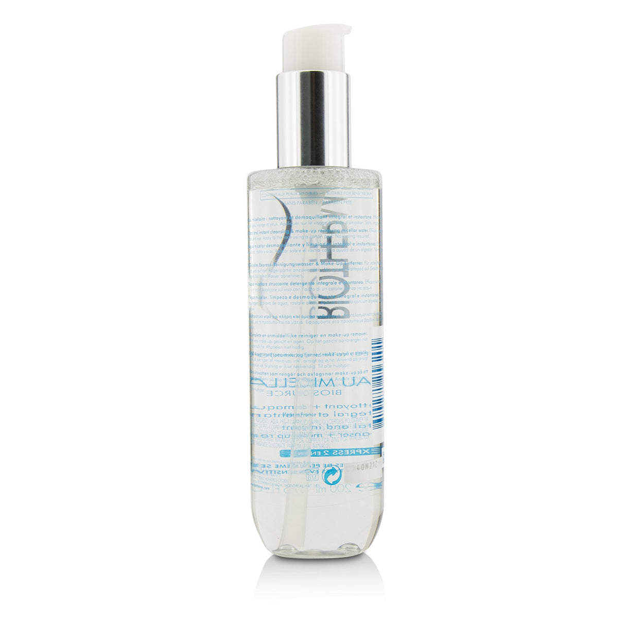 Biotherm Biosource Micellar Water in 200ml, a gentle 3-in-1 cleanser and makeup remover with revitalizing Life Plankton™.