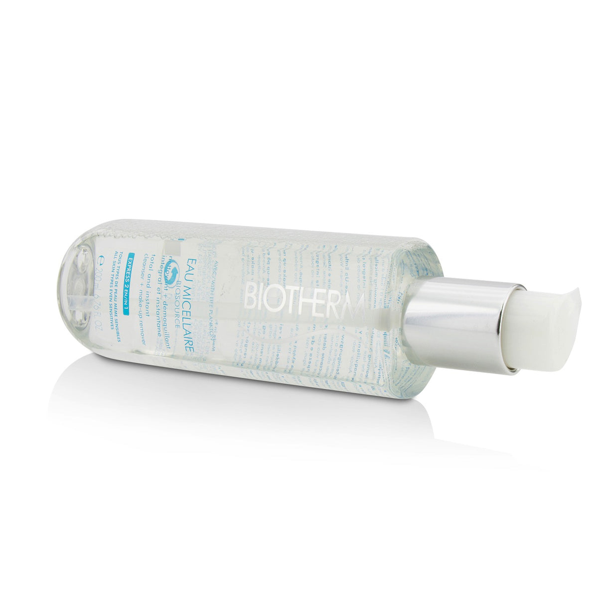 Biotherm Biosource Micellar Water: a 3-in-1 cleansing formula for all skin types, removing makeup and impurities effortlessly.