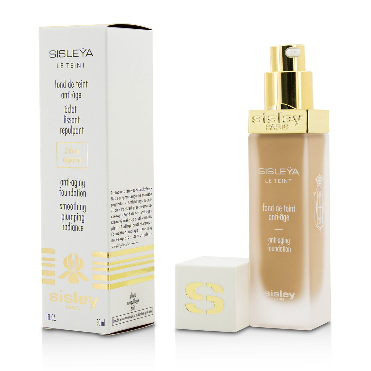 Sisley Sisleya Le Teint Anti Aging Foundation #2R Organza, a luxurious, oil-free foundation for a radiant, youthful complexion.