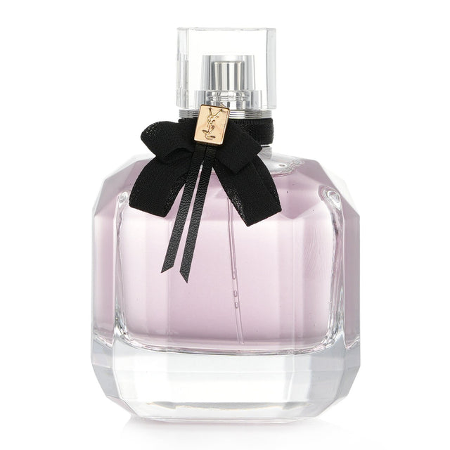 Yves Saint Laurent Mon Paris Eau De Parfum, 90ml, features a fruity chypre scent with notes of bergamot, strawberry, and jasmine.