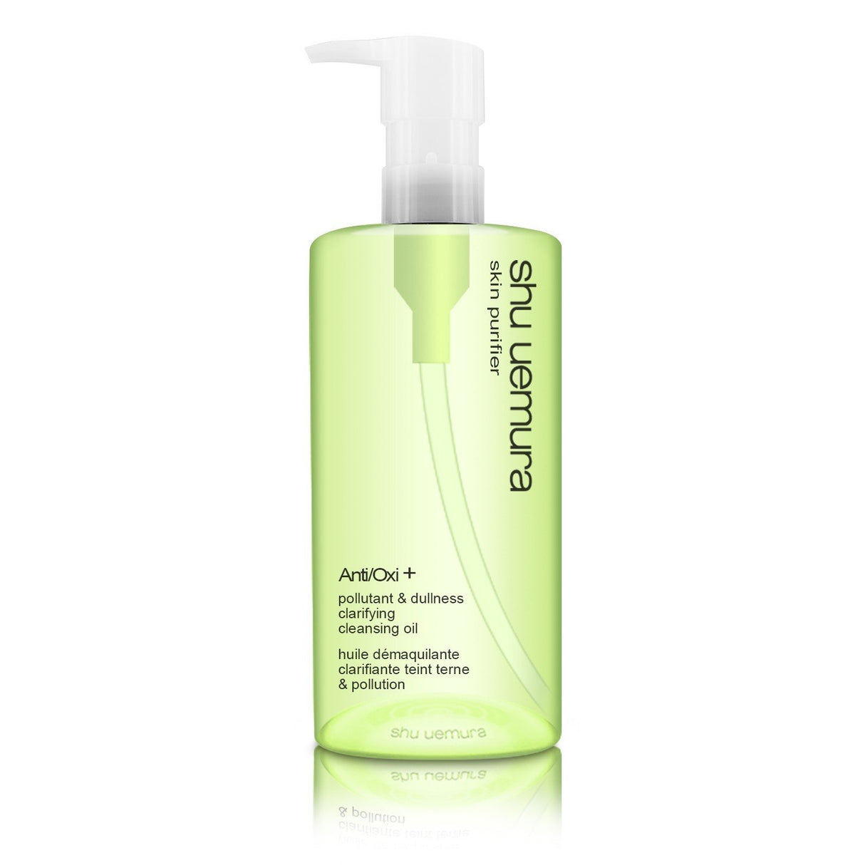Luxurious 450ml cleansing oil infused with moringa and green tea, removes makeup and protects against pollutants for radiant skin.