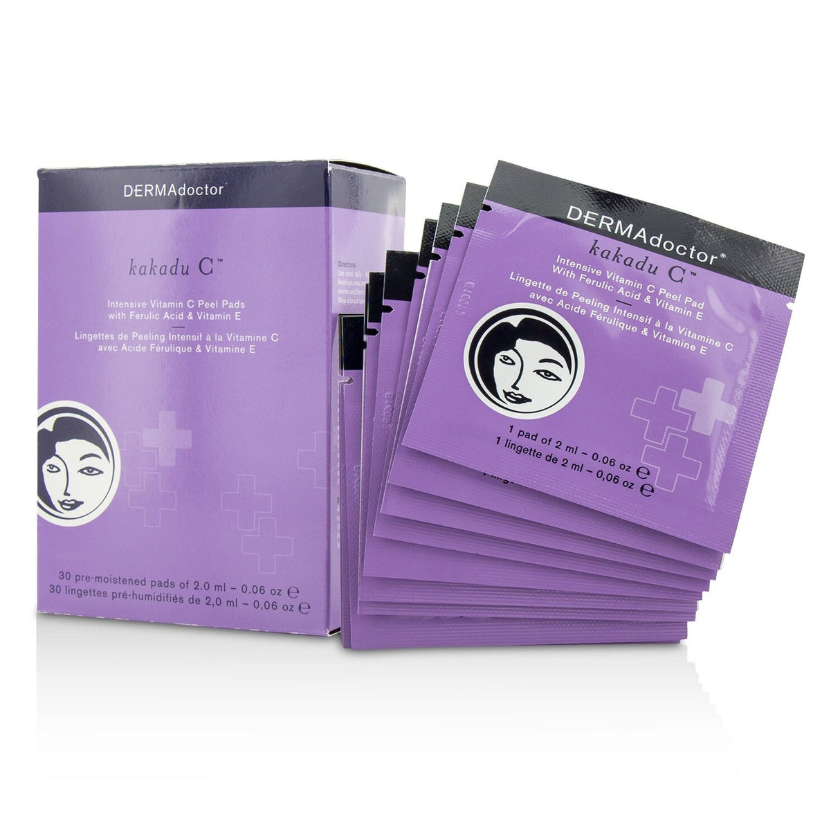 Intensive Vitamin C peel pads with Kakadu plum, AHA/BHA blend, for brighter, smoother, and healthier skin.