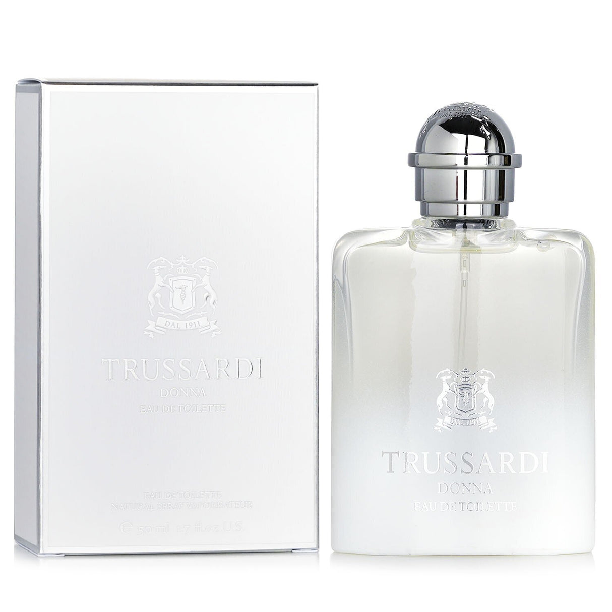 Trussardi - Donna Eau De Toilette Spray 50ml, a fresh and elegant fragrance with notes of yuzu, jasmine, and vanilla for modern women.