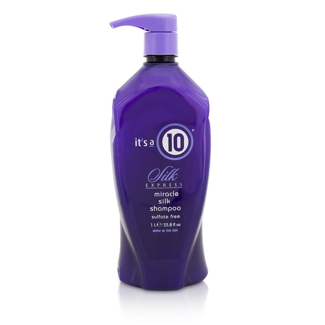 Luxurious 1000ml shampoo infused with Hydrolyzed Silk, hydrates, reduces drying time, and protects against damage.