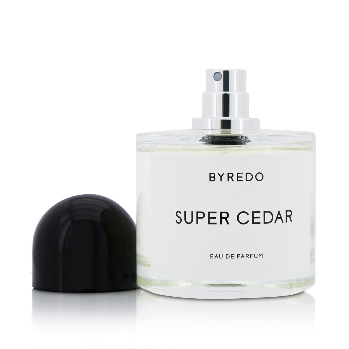 Woody floral Byredo Super Cedar Eau De Parfum in 100ml, featuring rose, cedar, vetiver, and musk; suitable for all occasions.