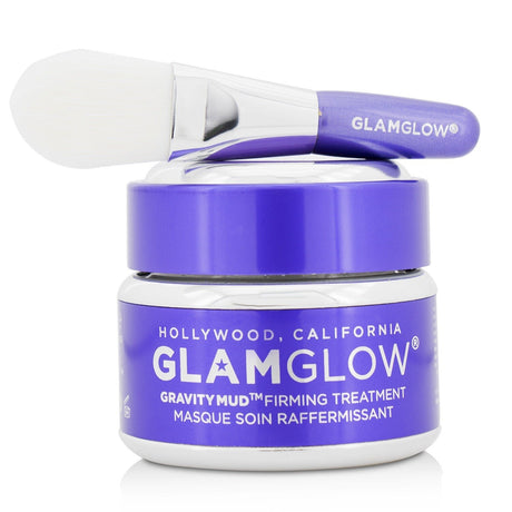 Glamglow GravityMud Firming Treatment 50g: a vibrant peel-off mask that firms skin, transforms to chrome, and enhances elasticity.