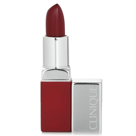 Clinique Pop Matte Lip Colour + Primer in #02 Icon Pop, a weightless lipstick with built-in primer for lasting, vibrant color.