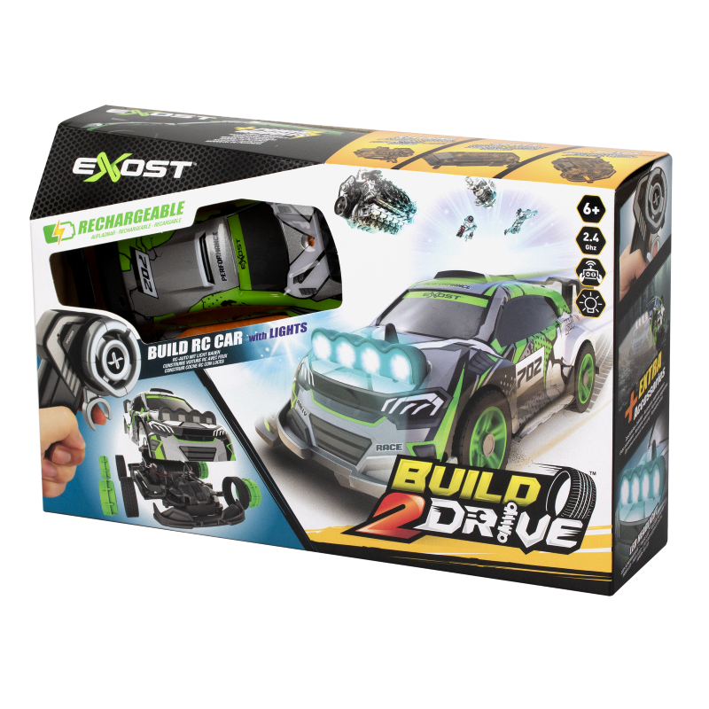Remote Control Car - SILVERLIT EXOST BUILD 2 DRIVE RALLY SPOTLIGHTS