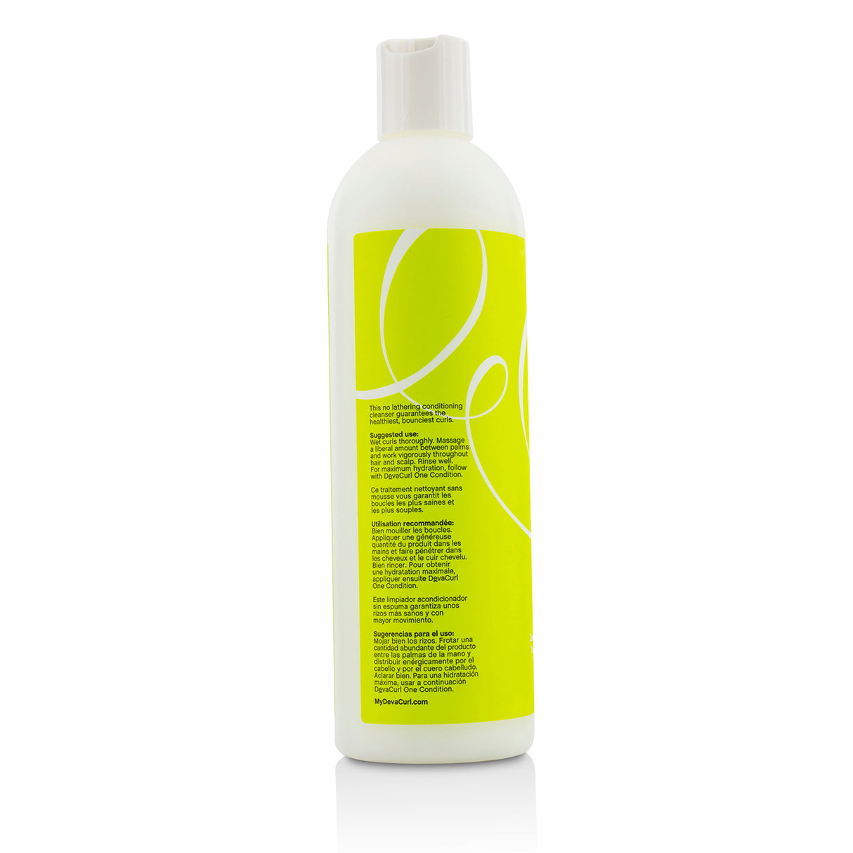 Image of DevaCurl No-Poo Original: zero lather cleanser for curly hair with moisturizing grapeseed oil and Turkish Rose scent.