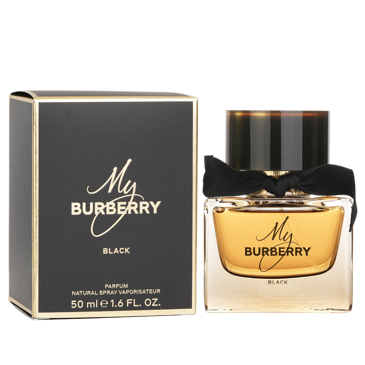 My Burberry Black Eau De Parfum Spray, a 50ml fragrance with floral notes of jasmine, roses, and peach for confident women.