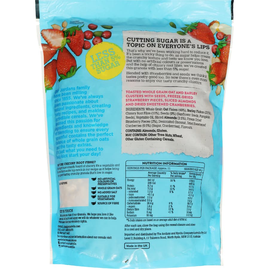 Jordans Granola Low Sugar Berry & Seeds - 500g