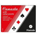 Canasta Twin Pack with Points - Piatnik Playing Cards Double Deck