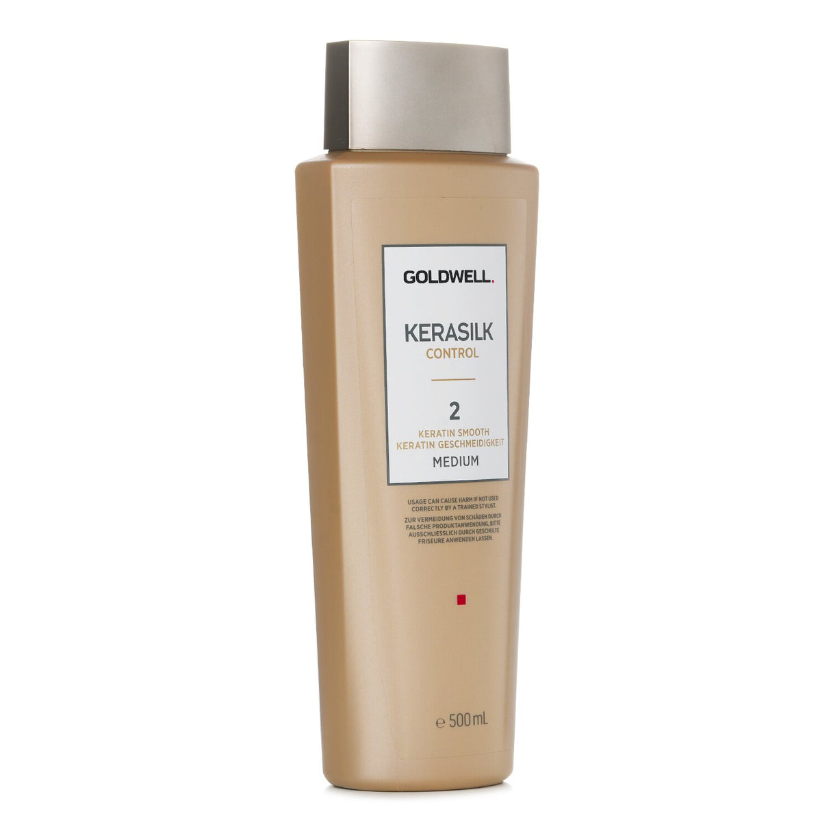 Goldwell Kerasilk Control treatment for frizz-free, smooth hair, enriched with keratin and silk, for salon use.