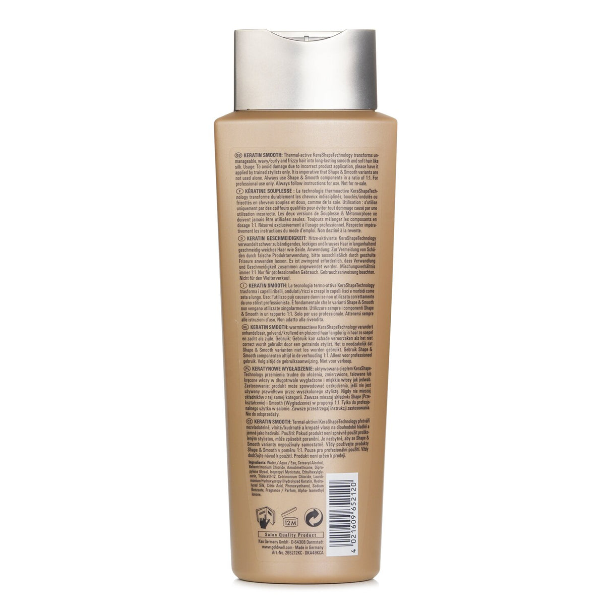 Goldwell Kerasilk Control Keratin Smooth 2 in 500ml, a keratin treatment for sleek, frizz-free hair that lasts up to five months.