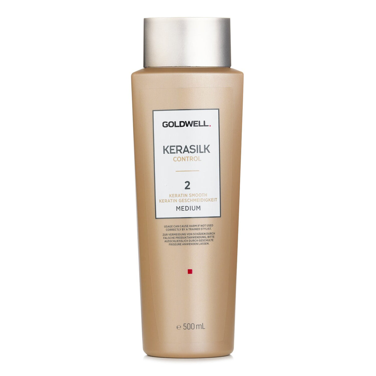 Goldwell Kerasilk Control Keratin Smooth 2 treatment for frizz-free, silky hair, enriched with keratin and silk.