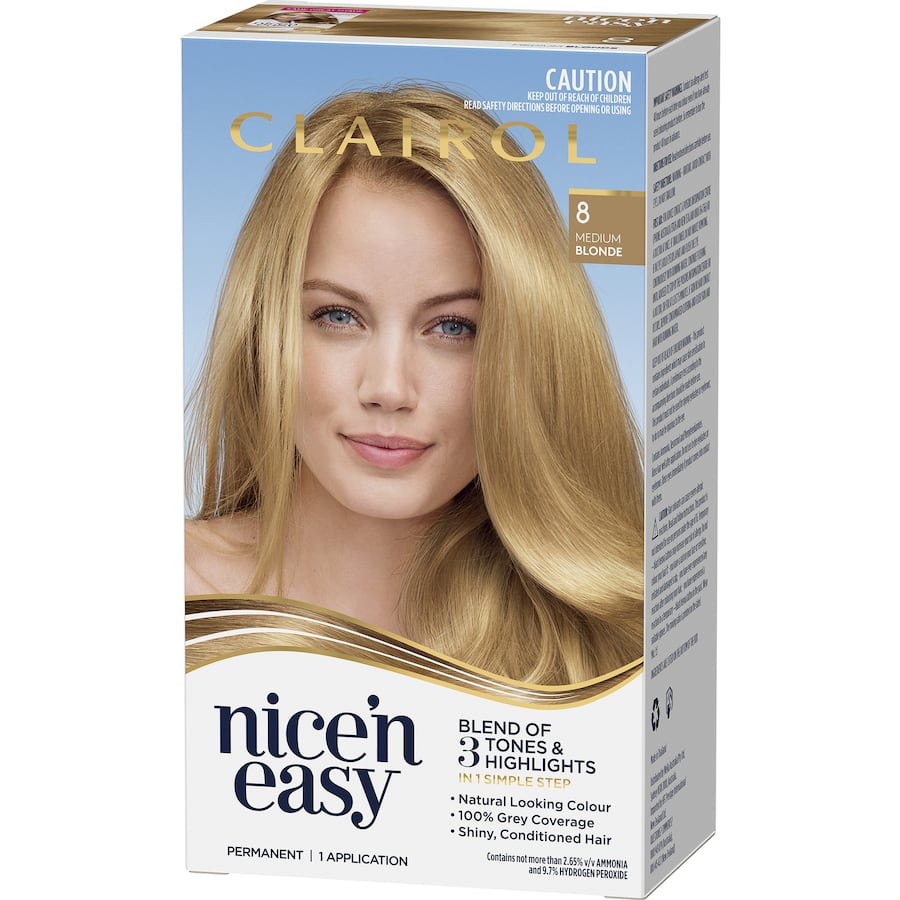 Clairol Nice N Easy Hair Colour Medium Blonde 8 - 1pack