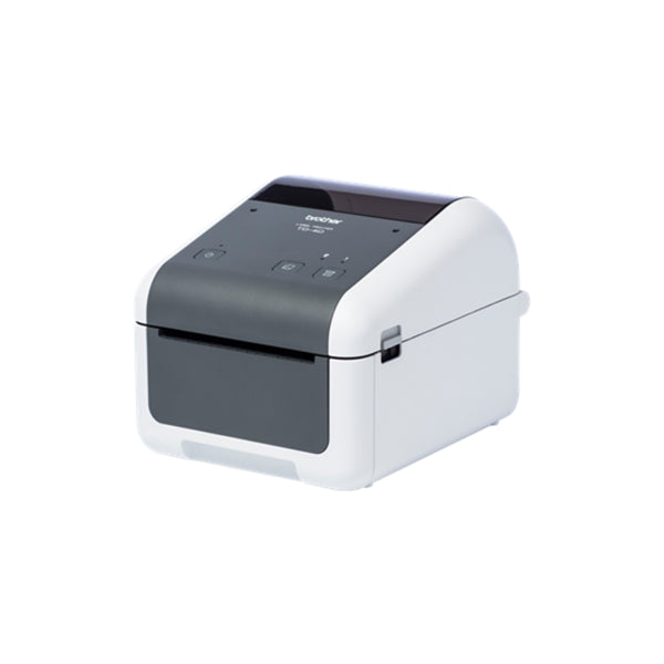 Brother TD4420DN thermal label printer, featuring high-resolution prints, network connectivity, and fast label production.