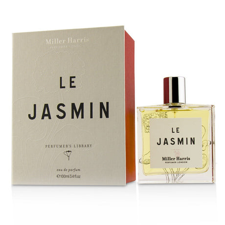 Miller Harris Le Jasmin Eau De Parfum, citrus floral scent with jasmine and musk, 100ml spray for all occasions.