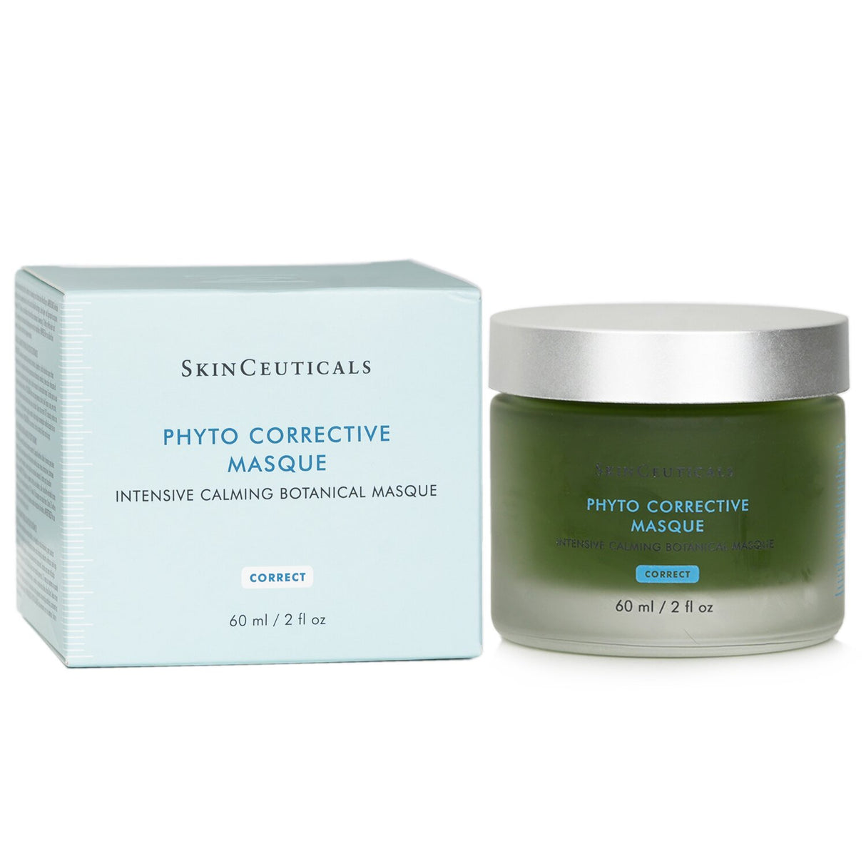 SkinCeuticals Phyto Corrective Masque: a soothing 60ml botanical mask for hydration and post-procedure skin recovery.