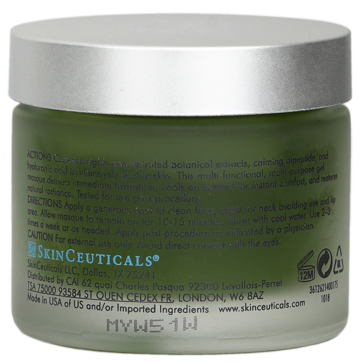Luxurious 60ml botanical facial mask for soothing, hydrating, and rejuvenating sensitive skin post-procedure.
