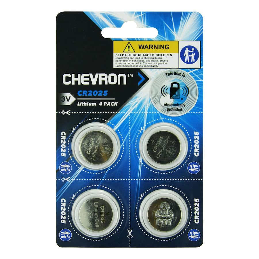 Chevron Lithium Battery Cr2025 4pack