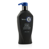 It's A 10 He's A 10 Miracle 3-In-1 Shampoo, Conditioner & Body Wash in a 295ml bottle for all-over cleansing and hydration.