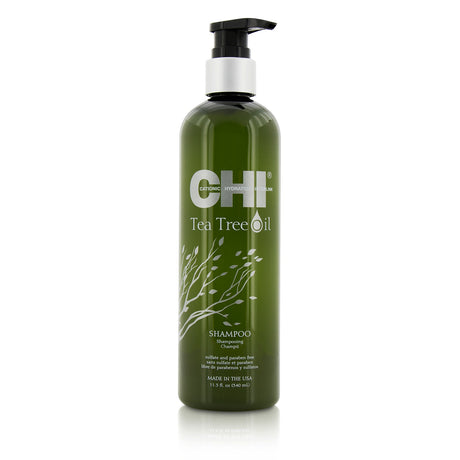 CHI Tea Tree Oil Shampoo 355ml: Refreshing shampoo with Tea Tree Oil, Silk, and Peppermint for healthy, shiny hair and scalp.