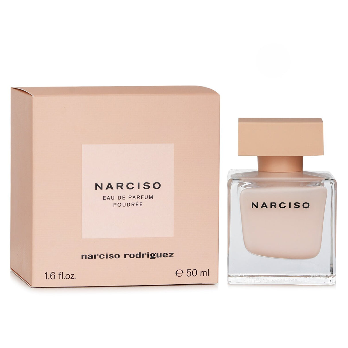 Narciso Rodriguez Narciso Poudree Eau De Parfum, 50ml, a floral woody fragrance with notes of musk and rose, perfect for any occasion.