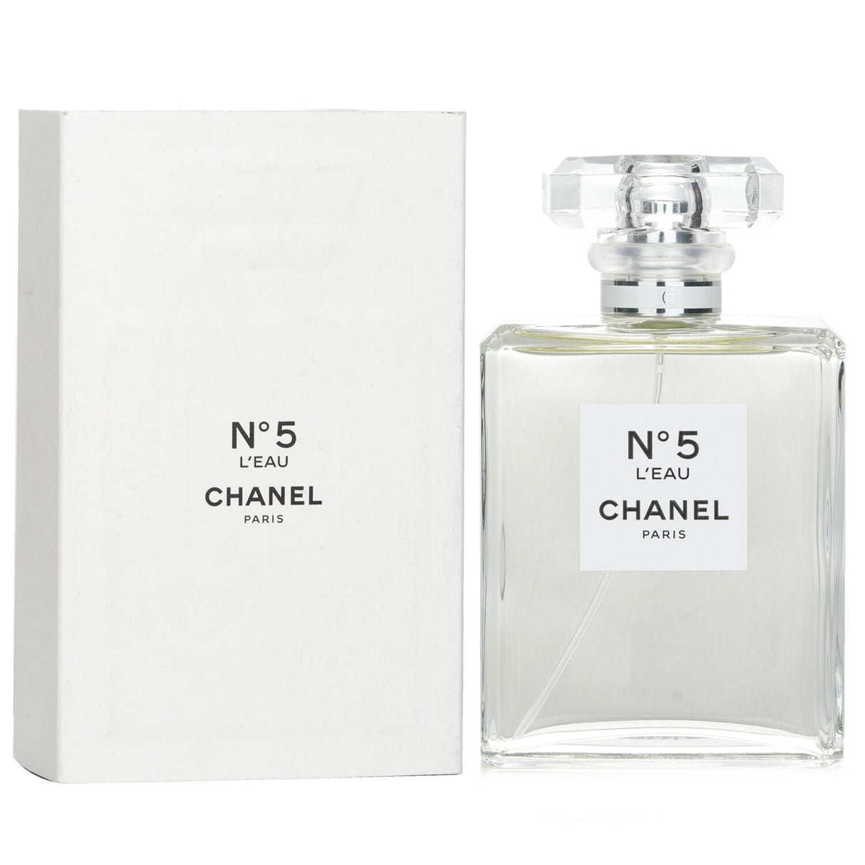 Chanel No.5 L'Eau Eau De Toilette Spray in 100ml, a refreshing floral fragrance with citrus top notes and a sophisticated finish.