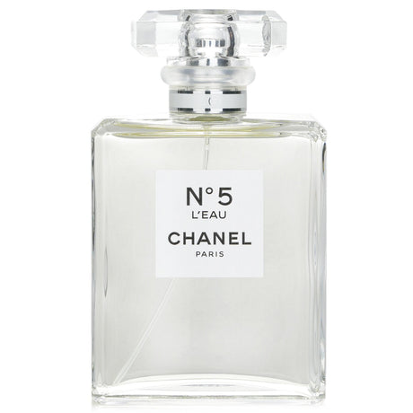 Chanel No.5 L'Eau Eau De Toilette Spray 100ml, a lighter floral fragrance with notes of lemon, rose, and cedar for modern women.