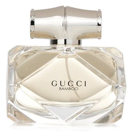 Gucci Bamboo Eau De Toilette Spray 75ml: A floral, fruity fragrance with bergamot, jasmine, sandalwood, and vanilla for elegance.